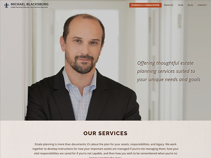 Blacksburg Law website design
