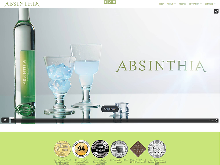 Absinthia website design