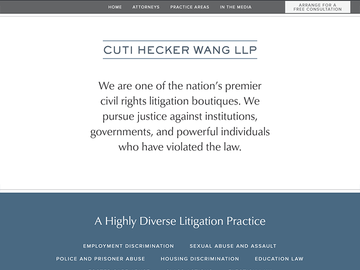 Cuti Hecker Wang LLP website