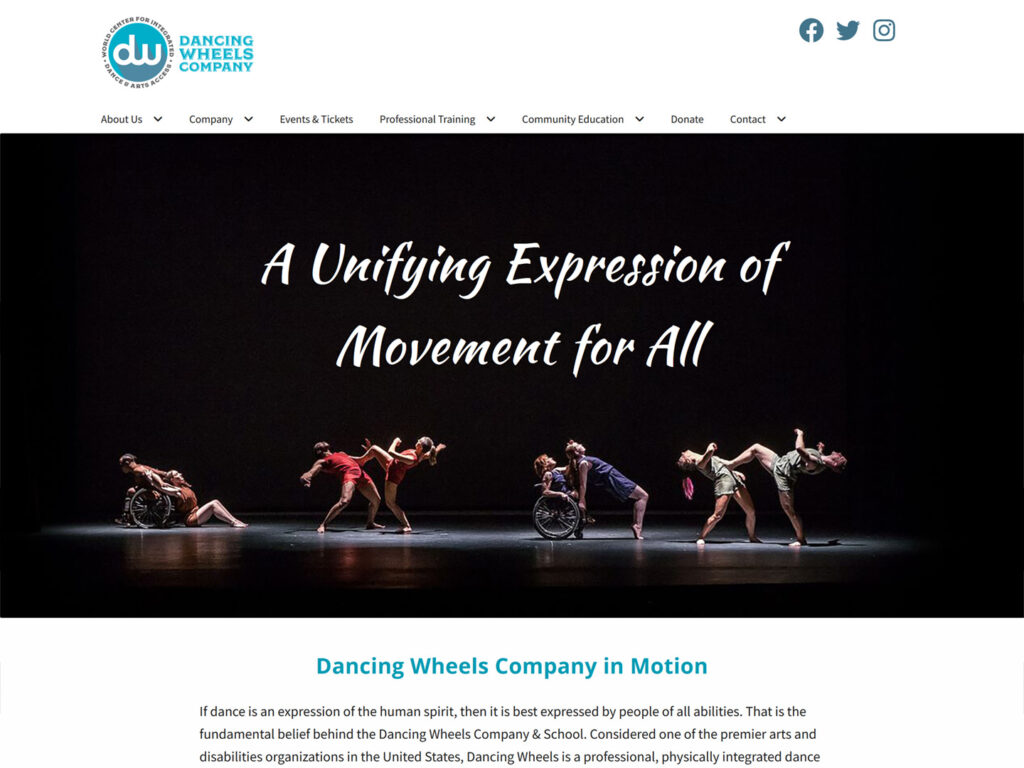 Link to Dancing Wheels website project page